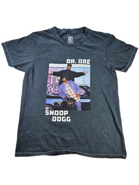 90s LEGENDS T-Shirt Men's Faded Black M Dr. Dre Snoop Dogg Graphic Cotton